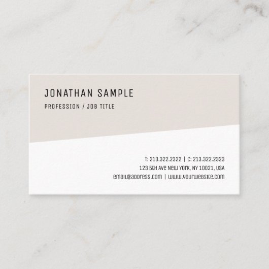 シンプルテンプレートモダンプロフェッショナルエレガントトレンディー 名刺 (正面)