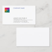 シンプルテンプレート企業のロゴの追加独自のロゴを作成 名刺 (正面/裏面)