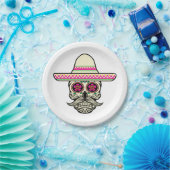 シンプルディアデミュートススカルウィズハット | ペーパープレート (パーティー)