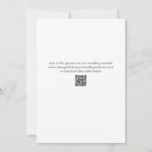 シンプルディスコボールブラックとホワイトQRコー結婚ド セーブザデート (裏面)