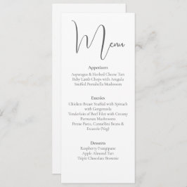 シンプルディナエレガントメニュー 招待状