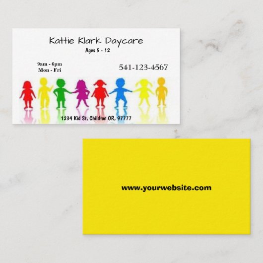 シンプルデイケア名刺 名刺 (正面/裏面)