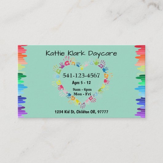 シンプルデイケア名刺 名刺 (正面)