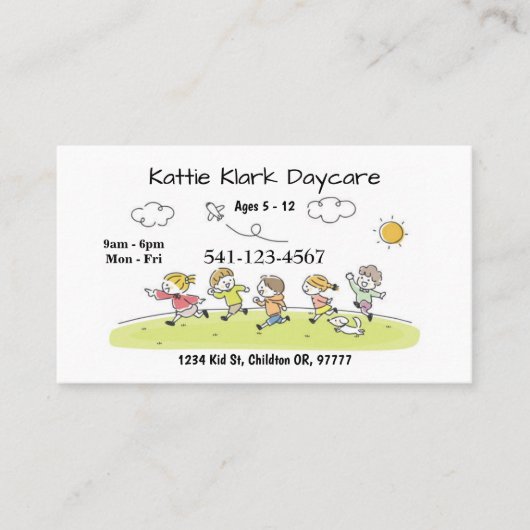 シンプルデイケア名刺 名刺 (正面)