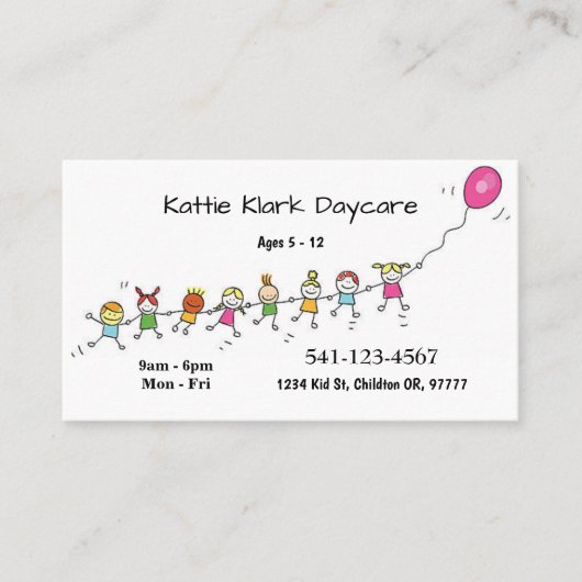 シンプルデイケア名刺 名刺 (正面)