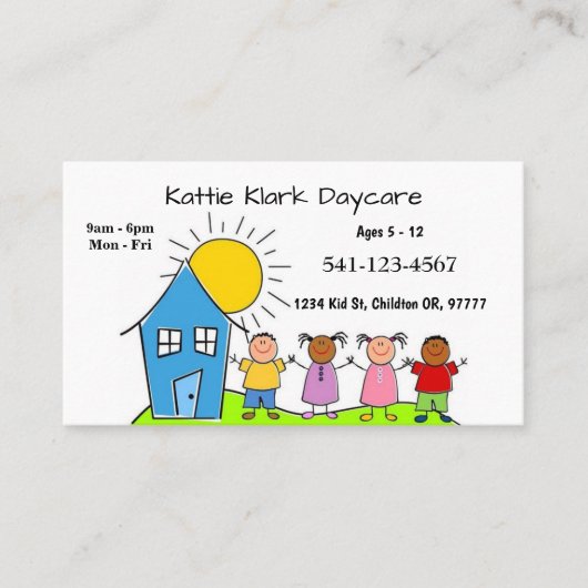 シンプルデイケア名刺 名刺 (正面)