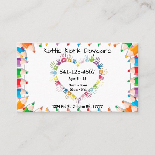 シンプルデイケア名刺 名刺 (正面)