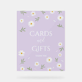 シンプルデイジーエレガント赤ちゃんシャワーカードとギフト アクリルサイン