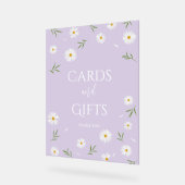 シンプルデイジーエレガント赤ちゃんシャワーカードとギフト アクリルサイン (傾斜)