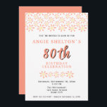 シンプルデイジーフラワーフローラ80th Birthday Party 招待状<br><div class="desc">シンプルデイジーフラワーフローラ80th誕生日パーティーの招待状。白地に手描きの花模様を持つ80シンプル回目の誕生日パーティーの招待。花はピンクと黄色です。</div>