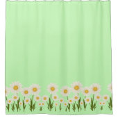 シンプルデイジーワイルドフラワーブーケフローラ結婚ズ シャワーカーテン (正面)