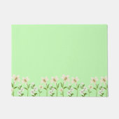 シンプルデイジーワイルドフラワーブーケフローラ結婚ズ ドアマット (正面)