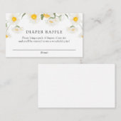 シンプルデイジー素朴おむつラッフルエンクロージャカード エンクロージャーカード (正面/裏面)