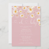 シンプルデイジー素朴ベビーシャワー招待状 招待状 (正面)