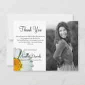 シンプルデイジー葬儀サンキューカード 招待状 (正面)