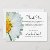 シンプルデイジー葬儀サンキューカード 招待状 (正面)