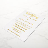シンプルデカデ結婚ント 箔招待状 (回転した状態)