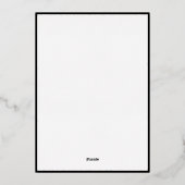 シンプルデカ結婚デント縁どズ 箔招待状 (裏面)