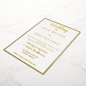 シンプルデカ結婚デント縁どズ 箔招待状 (回転した状態)