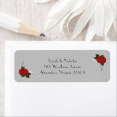 シンプルデコエレガントバラ住所 シール (インサイチュ)