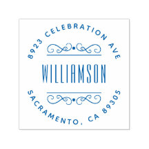 シンプルデコファミリーネームラウンド差出人住所