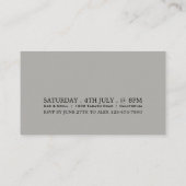 シンプルデザインの入場チケット エンクロージャーカード (裏面)