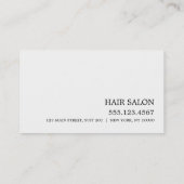 シンプルデザインアポイントメントカード 予約カード (裏面)