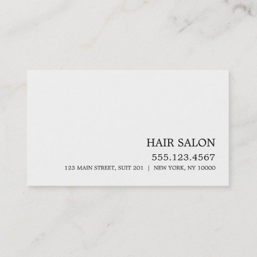 シンプルデザインアポイントメントカード 予約カード (裏面)