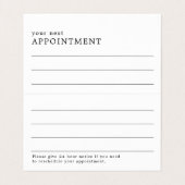 シンプルデザインアポイントメントカード 名刺 (内部フラット)