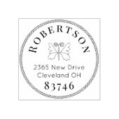 シンプルデザインエレガントの木印 ラバースタンプ (インプリント)