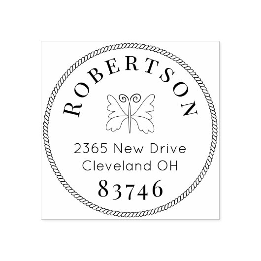 シンプルデザインエレガントの木印 ラバースタンプ (インプリント)