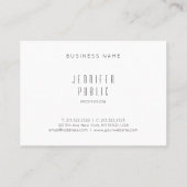 シンプルデザインエレガントプロフェッショナルプモダンラン 名刺 (裏面)