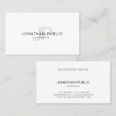 シンプルデザインエレガントモノグラムトレンディーモダン 名刺 (正面/裏面)