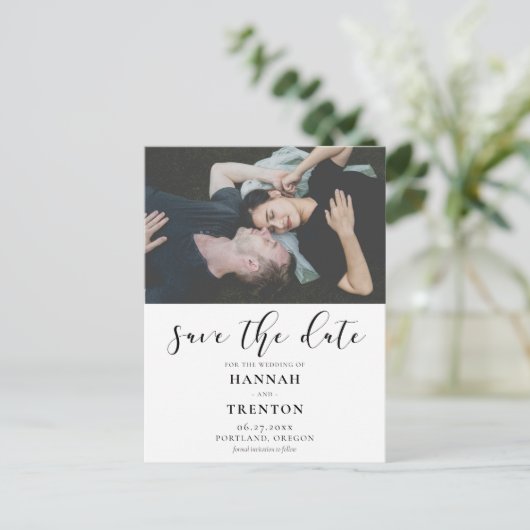 シンプルデザインエレガント写真 ポストカード (スタンド正面)