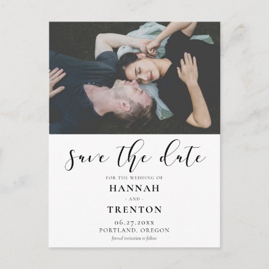 シンプルデザインエレガント写真 ポストカード (正面)