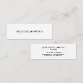 シンプルデザインテンプレートエレガントミニマルモダンリスト スキニー名刺 (正面/裏面)