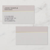 シンプルデザインプロフェッショナルエレガントエス実在テート 名刺 (正面/裏面)