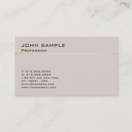 シンプルデザインプロフェッショナルエレガント調波色 名刺 (正面)