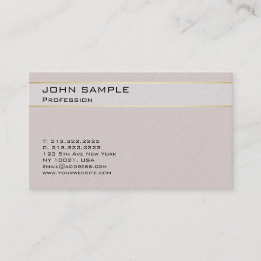 シンプルデザインプロフェッショナルエレガント調波色 名刺 (正面)