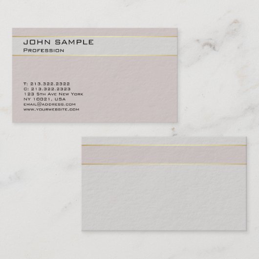 シンプルデザインプロフェッショナルエレガント調波色 名刺 (正面/裏面)