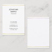 シンプルデザインモダンクリエイティブプロフェッショナル金ゴールド 名刺 (正面/裏面)