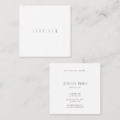 シンプルデザインモダンテンプレート洗練シック スクエア名刺 (正面/裏面)