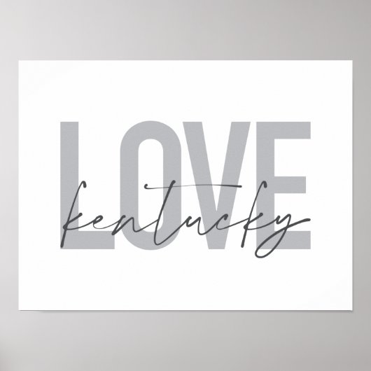 シンプルデザインモダンラブケンタッキー ポスター (正面)