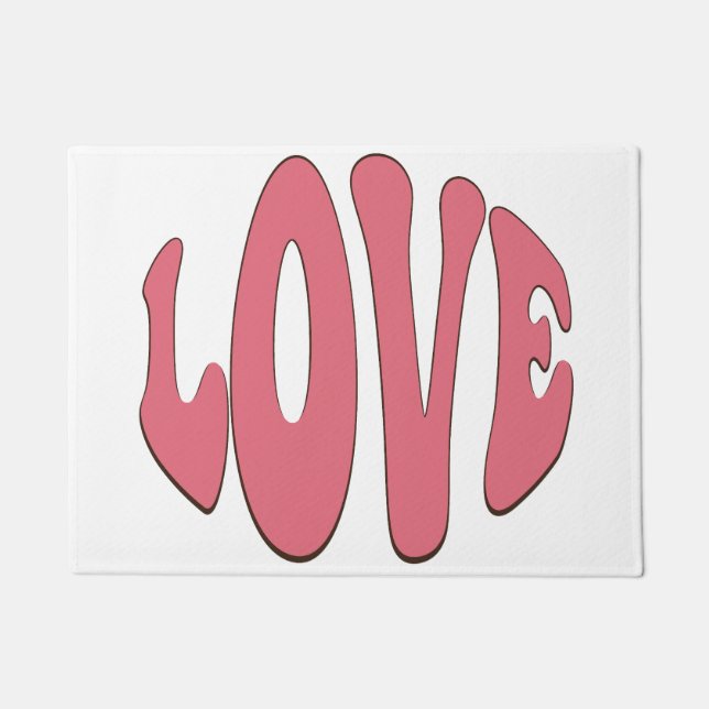 シンプルデザインラヴモダンィーカッコいい ドアマット (正面)