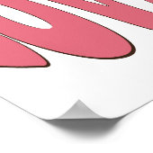 シンプルデザインラヴモダンィーカッコいい ポスター (角)