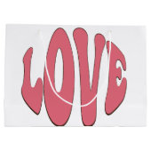 シンプルデザインラヴモダンィーカッコいい ラージペーパーバッグ (裏面)