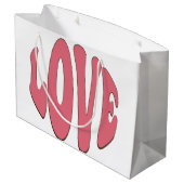 シンプルデザインラヴモダンィーカッコいい ラージペーパーバッグ (裏面アングル)