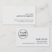 シンプルデザインロゴアポイントメントカード 予約カード (正面/裏面)