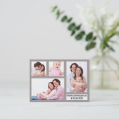 シンプルデザイン撮影画像カ連絡ード 名刺 (スタンド正面)