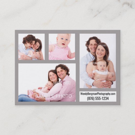 シンプルデザイン撮影画像カ連絡ード 名刺 (正面)